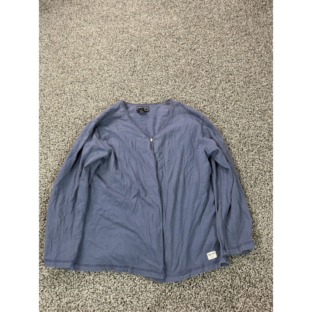 Vintage Y2K Abercrombie & Fitch Long Sleeve Peasant Top Women's Size Medium Blue